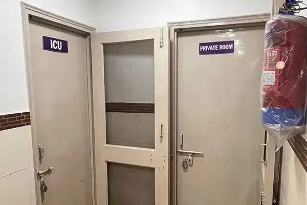 ICU and private ward entrances at Ram Janki Neuro Care